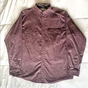 LL Bean Canvas Flannel Lined Shirt